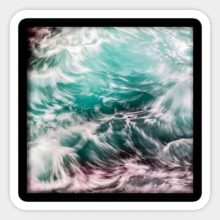 Colourful Ocean Waves Sticker